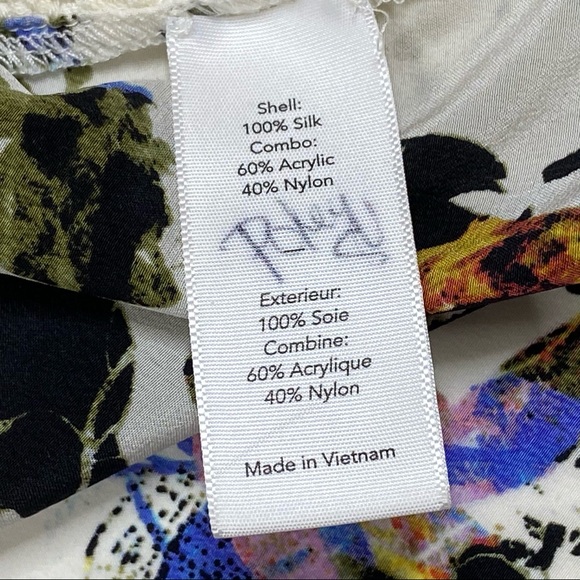 Elizabeth & James Top XS Silk Crochet Boho Floral - Picture 8 of 9